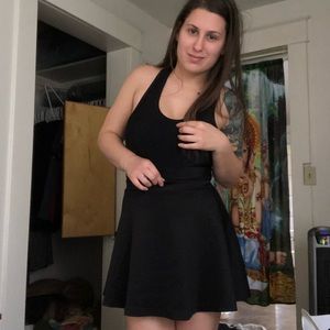 Adorable Black Mini Circle Skirt